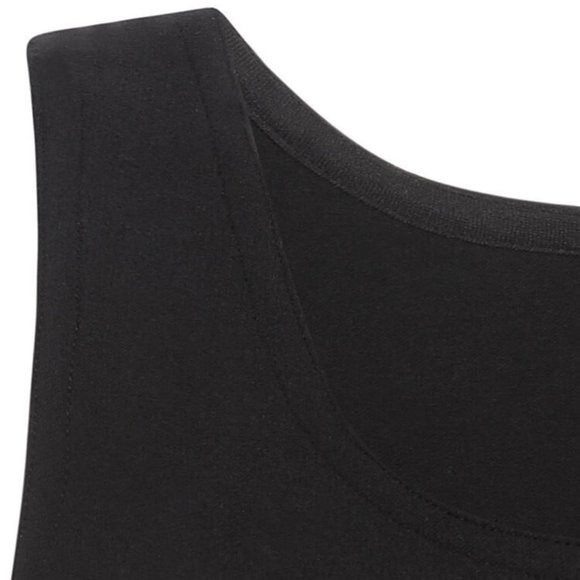 ISA ARFEN UK New Cropped Vest TOP Blouse Stretch Cotton Full Back Zip BLACK πHP - Picture 11 of 11